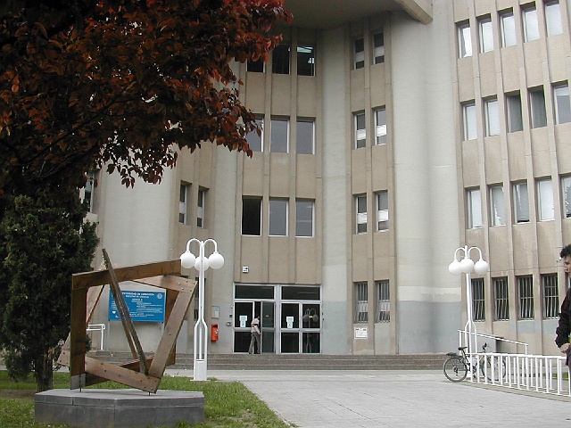 Entrance to the Mathematics building of the Faculty of Sciences, University of Zaragoza